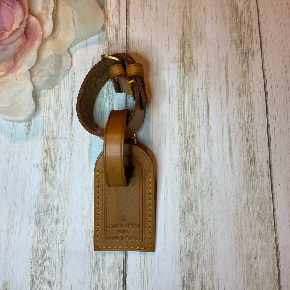 Louis Vuitton Vachetta Luggage Tag and Poignet Set